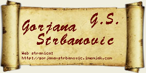 Gorjana Štrbanović vizit kartica